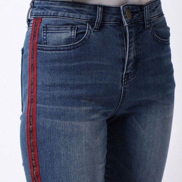 NWT DESIGUAL Skinny Cropped Jean Sz 0 - Picture 3 of 11